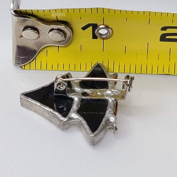 Vintage Stained Glass Christmas Tree Lapel Pin - Picture 6 of 6